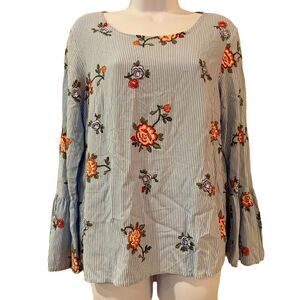 Alexander Jordan floral stripe top